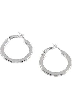 Forever 21 Silver-Plated Contemporary Hoop Earrings