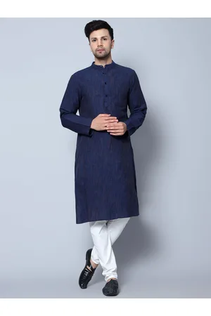 Latest Chikan Garments Mandarin Collar Thread Work Cotton Kurta