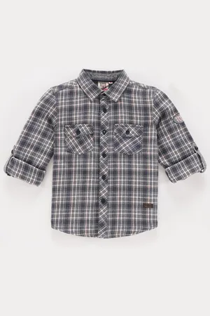 Ed-a-Mamma Boys Tartan Checked Cotton Casual Shirt