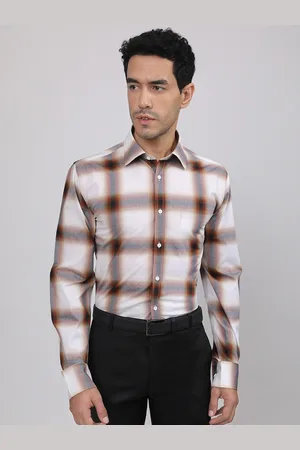 LOUIS STITCH Checked Comfort Fit Cotton Formal Shirt
