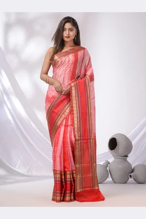 Charukriti Tie and Dye Zari Saree