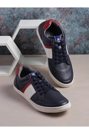 WROGN Men Perforations Regular Sneakers With Colourblocked Detail