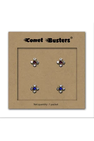 Comet Busters Pack Of 2 Contemporary Studs Non Piercing Ear Stickers