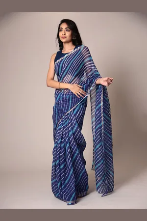 ZARI Printed Leheriya Saree