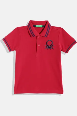 Benetton Boys Polo Collar Pure Cotton T-shirt