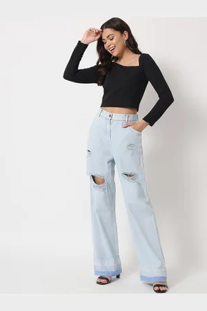 Chemistry Asymmetric Neck Fitted Crop Top