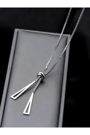 Designs & You Silver Plated Geometric Pendant & Chain