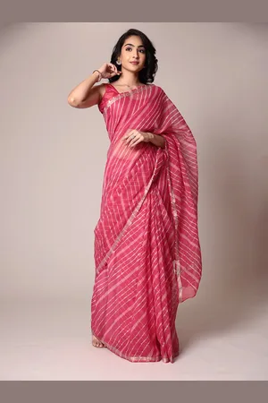 ZARI Printed Leheriya Saree