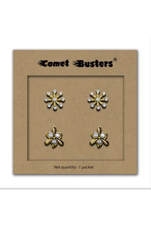 Comet Busters Pack Of 2 Contemporary Studs Non Piercing Ear Stickers