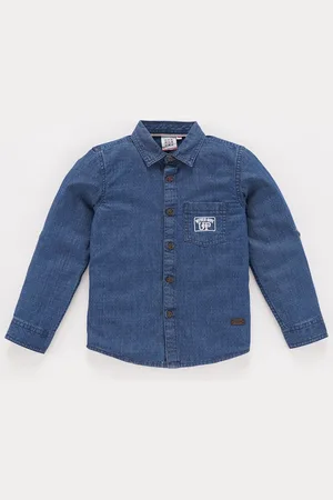 Ed-a-Mamma Boys Spread Collar Dobby Casual Cotton Shirt