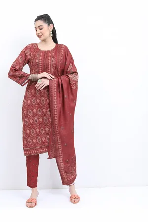 Ketch Ethnic Motifs Printed Regular Kurta With Trousers & Dupatta