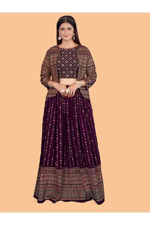 CHANSI Sequin Embroidered Lehenga & Blouse With Jacket