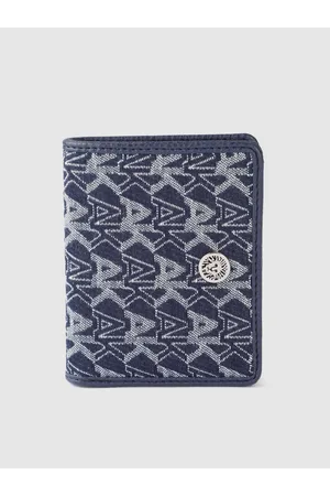 Anne Klein Women Brand Logo Woven Design Denim Two Fold Wallet