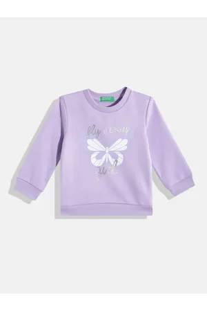 Benetton Girls Butterfly Print Sweatshirt