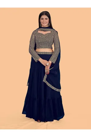 CHANSI Embroidered Ready to Wear Lehenga & Blouse With Dupatta