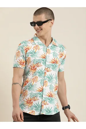 HERE&NOW Men Slim Fit Tropical Opaque Printed Casual Shirt