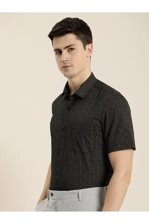 Invictus Men Original Slim Fit Opaque Printed Formal Pure Cotton Shirt