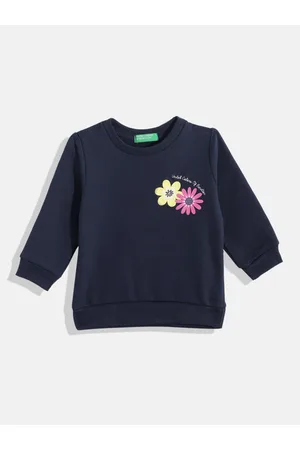 Benetton Girls Floral Print Detail Sweatshirt