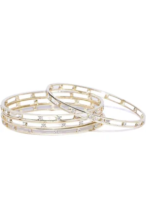 Anouk Set Of 4 Gold Plated Stone Studded Bangles