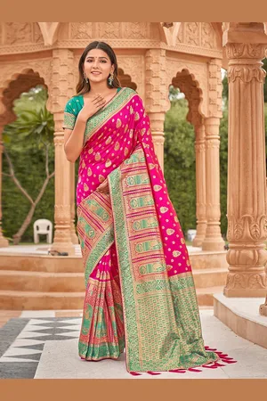 MONJOLIKA FASHION Woven Design Zari Banarasi Saree