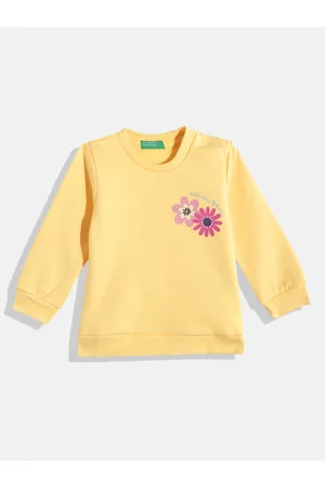 Benetton Girls Floral Print Detail Sweatshirt