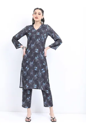 Ketch Floral Printed Regular Straight Kurta with Palazzos