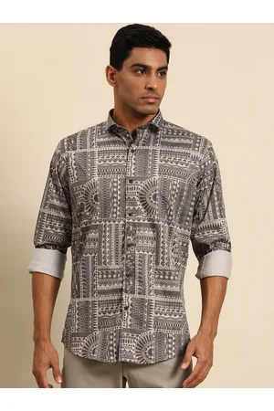 MANQ Men Smart Opaque Printed Casual Shirt