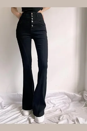 LULU & SKY Women Straight Fit High-Rise Clean Look Flare Jeans