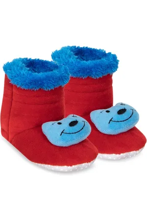 BAESD Infants Teddy Face Velvet Fur Anti-Slip Ankle Booties