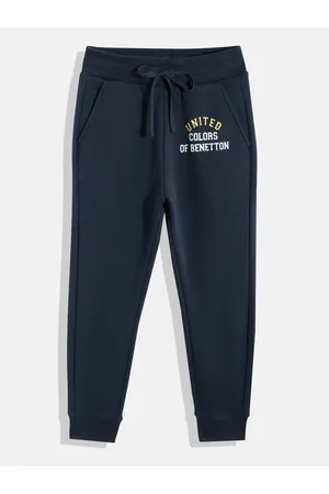 Benetton Boys Brand Logo Print Detail Joggers