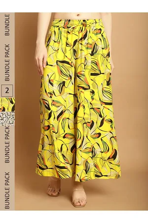 GRACIT Women Pack Of 2 Floral Printed Flared Fit Palazzos
