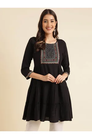 Sangria Women Ethnic Motifs Embroidered A-Line Flared Top