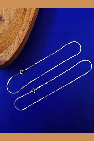 ARTE Set Of 2 92.5 Silver Anklets