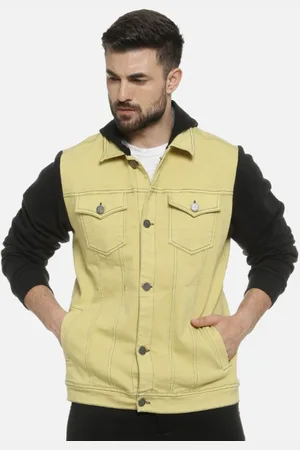 Campus Colourblocked Spread Collar Windcheater Cotton Denim Jacket