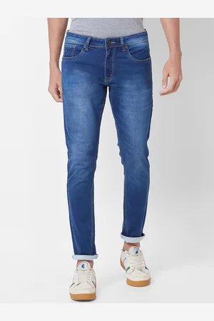 Giordano Men Slim Fit Clean Look Heavy Fade Stretchable Jeans