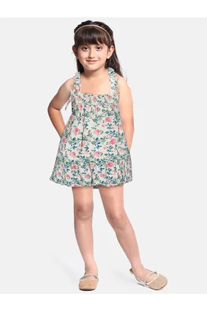Pepe Jeans White & Green Floral A-Line Maxi Dress