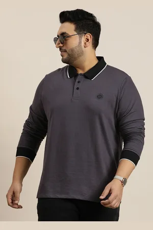 Sztori Men Plus Size Polo Collar Sweatshirt