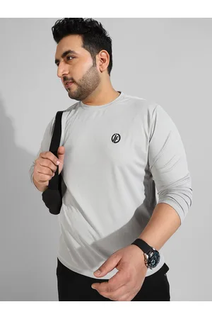 Instafab Men Plus Size Polo Collar Flex T-shirt