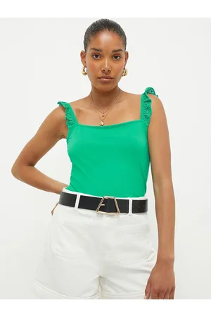 Dorothy Perkins Solid Schiffli Detail Top