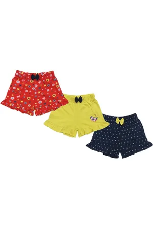 Clothe Funn Girls Pack of 3 Cotton Shorts