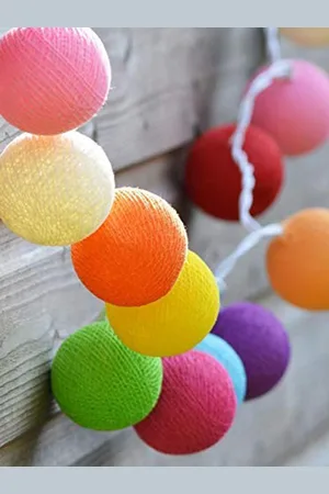 Ascension Green & Pink Ball Shaped String Lights