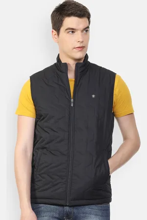 Louis Philippe Men Black Padded Jacket
