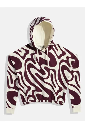 HERE&NOW Girls Printed Hooded Sweatshirt