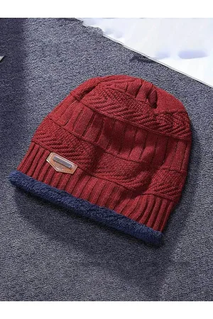 Teemoods Unisex Self Design Woollen Beanie
