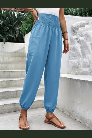 LULU & SKY Women Mom Fit High-Rise Joggers Trousers