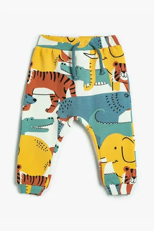 Koton Infants Conversational Printed Regular Fit Mid Rise Pure Cotton Joggers