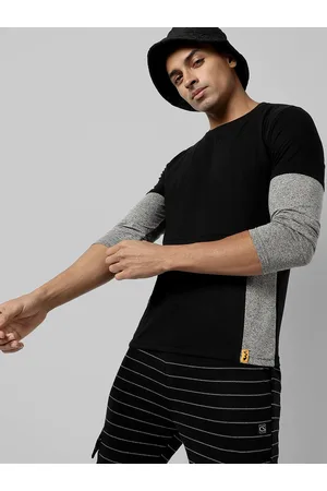 Campus Colourblocked Long Sleeve Cotton T-shirt