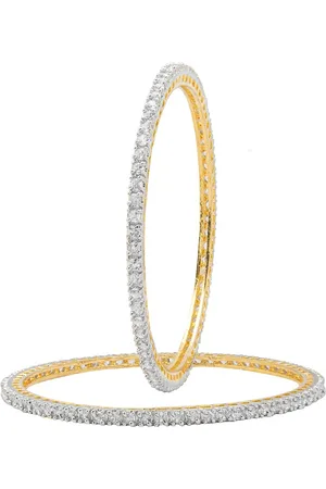 Shivansh Set Of 2 Gold-Plated Gold Stone-Studded Bangles