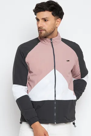Duke Colourblocked Mock Collar Long Sleeve Zip Detail Tailored Jacket