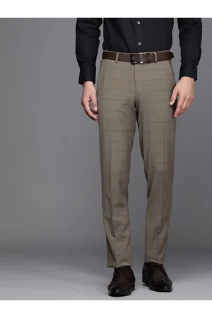 Buy online Coffee Brown Solid Flat Front Formal Trousers from Bottom Wear  for Men by Hangup for ₹799 at 50% off | 2024 Limeroad.com